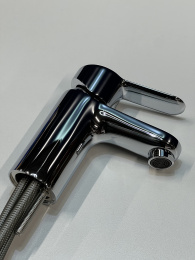 Смеситель для раковины GROHE BauEdge с цепочкой и гигиеническим душем, S-Size, хром (23757000/U), уцененный товар