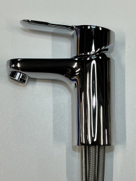 Смеситель для раковины GROHE BauEdge с цепочкой и гигиеническим душем, S-Size, хром (23757000/U), уцененный товар