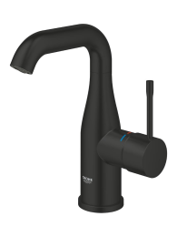 Смеситель для раковины GROHE Essence с донным клапаном, M-size, матовый черный (237982431)