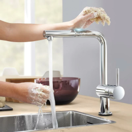 Смеситель для кухни GROHE Minta Touch сенсорный с вытяжным изливом, хром (31360001)