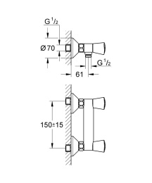 Смеситель для душа GROHE Costa S, хром (26317001)