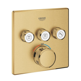 Внешняя часть термостата для душа GROHE Grohtherm SmartControl на 3 потребителя, холодный рассвет матовый (29126GN0)