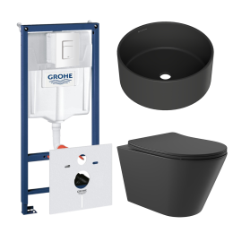 Комплект инсталляции GROHE Rapid SL 38772SH0 с унитазом Aqueduto CONE CONT2140 и раковиной Aqueduto ESPIRAL D400 ESP0140 (NW0602)