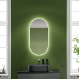 Зеркало с подсветкой Sancos Овал (Oval), 450х900 мм (OV45C)