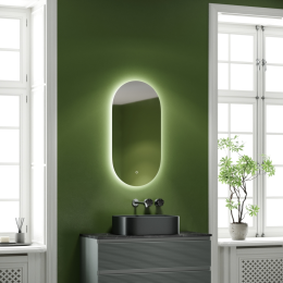 Зеркало с подсветкой Sancos Овал (Oval), 450х900 мм (OV45C)