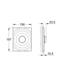 Панель смыва для писсуара GROHE Surf, хром (37069000)