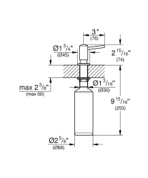 Дозатор жидкого мыла GROHE Contemporary, хром, (40536000)