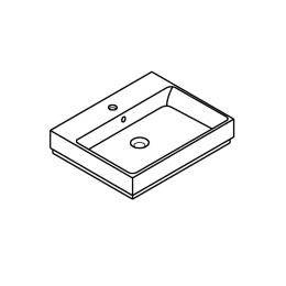 Раковина накладная GROHE Cube Ceramic 60 см, альпин-белый (3947700H)