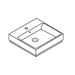 Раковина накладная GROHE Cube Ceramic 50 см, альпин-белый (3947800H)