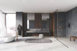 Внешняя часть смесителя для ванны GROHE Allure скрытого монтажа на 2 потребителя, квадратная, теплый закат матовый (19315DL1)