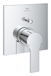 Внешняя часть смесителя для ванны GROHE Allure скрытого монтажа на 2 потребителя, квадратная, хром (19315001)