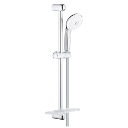 Душевой гарнитур GROHE New Tempesta 100 с мыльницей, 4 режима струи, душевая штанга 600 мм, 9,5 л/мин, хром (28593002)