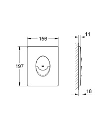 Система инсталляции для унитаза  GROHE Rapid SL 3 в 1 с панелью смыва Skate Air, хром (NW0142)