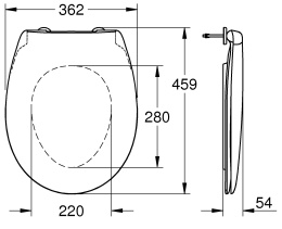 Унитаз подвесной GROHE Bau Ceramic с сиденьем с микролифтом, альпин-белый (NW0105)