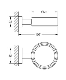 Держатель GROHE Essentials Cube, хром (40508001)