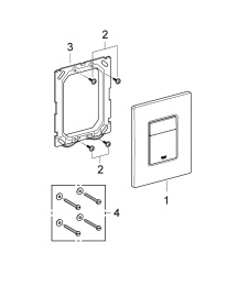 Панель смыва для унитаза GROHE Skate Cosmopolitan, 3 режима, альпин-белый (38732SH0/U), уцененный товар