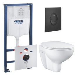 Комплект инсталляции GROHE Rapid SL 1000044 с унитазом GROHE Bau Ceramic и сиденьем с микролифтом (NW0685)