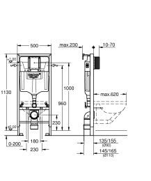 Система инсталляции для унитаза GROHE Rapid SL (38719001)