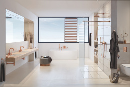 Верхний душ GROHE Rainshower Grandera 210, один режим струи, теплый закат глянцевый (27974DA0)