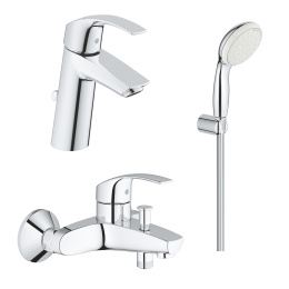 Готовый комплект для ванной комнаты GROHE Eurosmart, хром (124470)