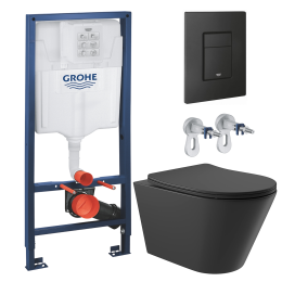 Комплект инсталляции GROHE Solido 38811KF0 с унитазом Aqueduto CONE CON0140 и раковиной Aqueduto ESPIRAL ESP0340 (NW0391)
