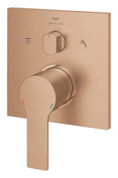 Внешняя часть смесителя для ванны GROHE Allure скрытого монтажа на 3 потребителя, квадратная, теплый закат матовый (29176DL1)