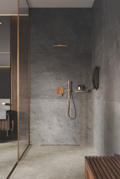 Внешняя часть смесителя для ванны GROHE Allure скрытого монтажа на 3 потребителя, квадратная, теплый закат матовый (29176DL1)