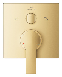 Внешняя часть смесителя для ванны GROHE Allure скрытого монтажа на 3 потребителя, квадратная, холодный рассвет матовый (29176GN1)