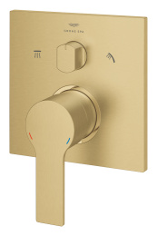 Внешняя часть смесителя для ванны GROHE Allure скрытого монтажа на 3 потребителя, квадратная, холодный рассвет матовый (29176GN1)