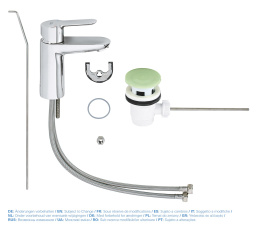 Смеситель для раковины GROHE BauEdge, хром (23328000/U1), уцененный товар