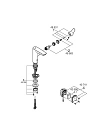 Смеситель для раковины GROHE Eurosmart, M-size, хром (23975003)