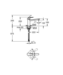 Смеситель для кухни GROHE Eurosmart, хром (30617000)