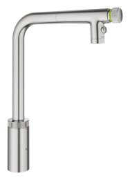 Смеситель для кухни GROHE Minta SmartControl с вытяжным изливом 2jet, суперсталь (31889DC0)