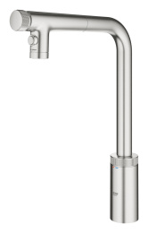 Смеситель для кухни GROHE Minta SmartControl с вытяжным изливом 2jet, суперсталь (31889DC0)