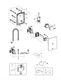 Панель смыва для унитаза GROHE Tectron Bau E инфракрасная, питание от сети 230V, фантомный черный (39881KF0)