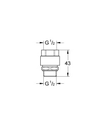 Воздушный клапан 1/2 дюйма GROHE Eggeman, хром (41238000)