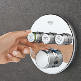 Внешняя часть термостата для душа GROHE Grohtherm SmartControl на 3 потребителя, хром (29121000)