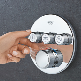 Внешняя часть термостата для душа GROHE Grohtherm SmartControl на 3 потребителя, хром (29121000)