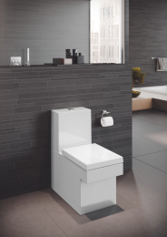 Унитаз напольный с бачком и сиденьем с микролифтом GROHE Cube Ceramic, альпин-белый (NW0037)