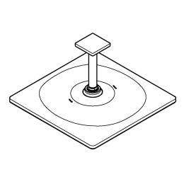 Верхний душ GROHE Rainshower Mono 310 Cube, 9,5 л/мин, 1 режим, 142 мм, холодный рассвет матовый (26566GN0)