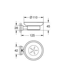 Мыльница с держателем GROHE Essentials Cube, хром (40754001)