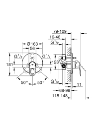 Готовый комплект для душа GROHE BauLoop скрытого монтажа, хром (NSB0169)
