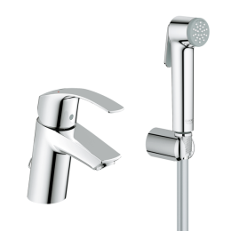 Смеситель для раковины GROHE Eurosmart с гигиеническим душем, S-size, хром (23124002/U), уцененный товар