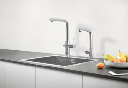Комплект для кухни GROHE Red Mono с L-образным вентилем, бойлером M-Size и фильтром, хром (30339001)