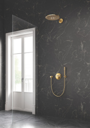 Верхний душ GROHE Rainshower SmartActive 310, 2 режима, 430 мм, холодный рассвет глянец (26475GL0)