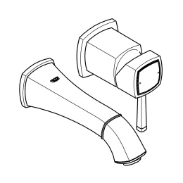 Внешняя часть смесителя для раковины GROHE Grandera, S-Size, хром (19929000)