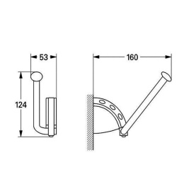 Держатель запасного рулона бумаги GROHE Sentosa, хром (40245000)