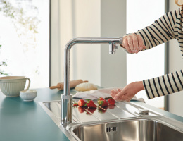 Смеситель для кухни GROHE Minta SmartControl с вытяжным изливом 2jet, хром (31889000)