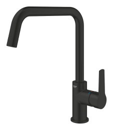 Смеситель для кухонной мойки GROHE Start с высоким поворотным изливом, матовый черный (304702430)