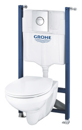 Комплект инсталляции GROHE Solido 4 в 1 с подвесным унитазом и сиденьем (39498000)